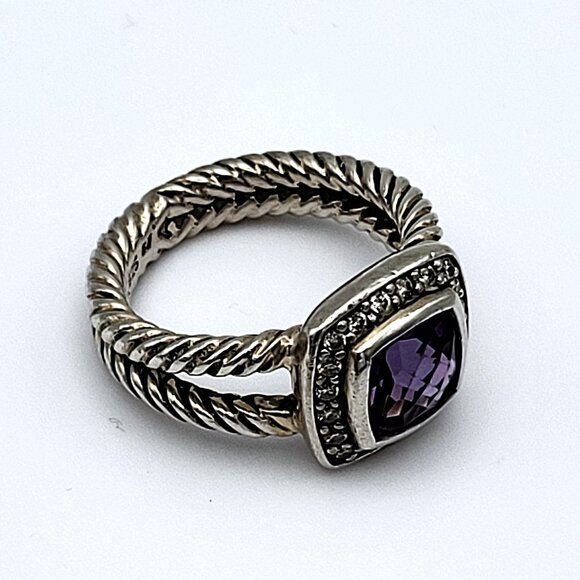 David Yurman Petite Albion Amethyst Ring w/ pouch - Picture 6 of 7